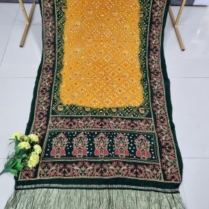 SEMI GAJI SILK BANDHANI SAREE