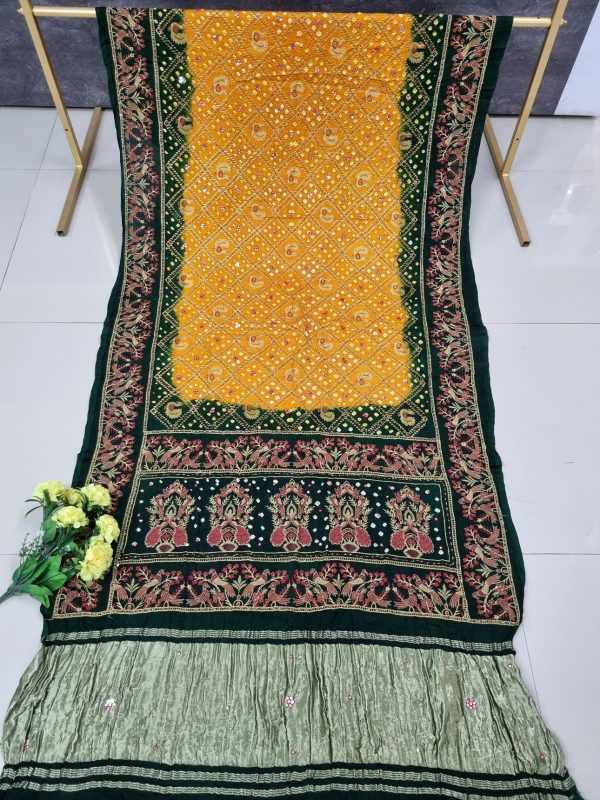 SEMI GAJI SILK BANDHANI SAREE