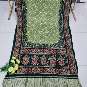 SEMI GAJI SILK BANDHANI SAREE