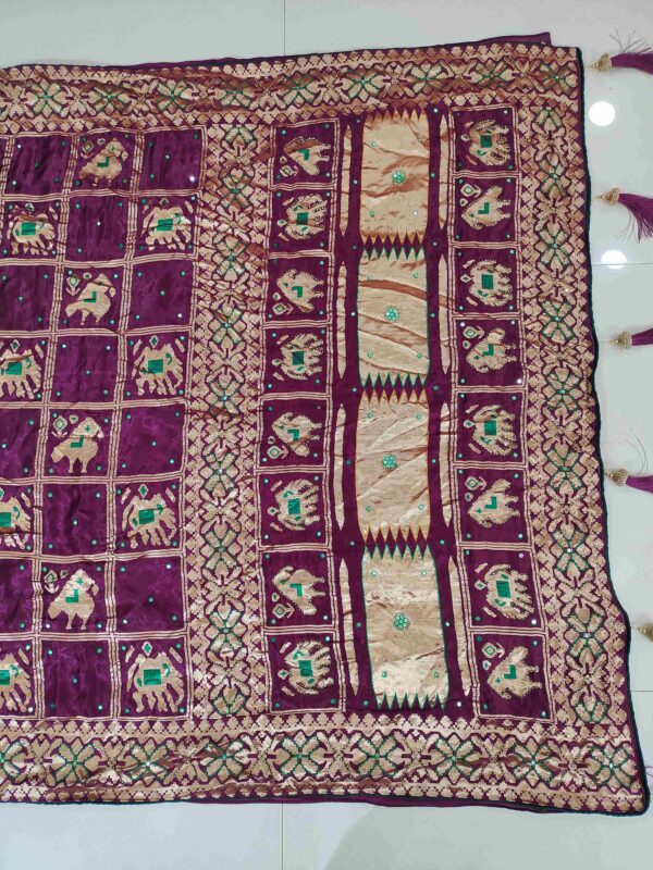 DESIGNER GAJISILK PATOLA SAREE 0294 - Image 3