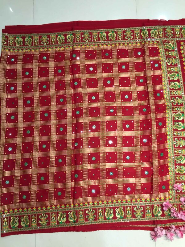 GAJISIK GHARCHOLA SAREE 0378 - Image 3