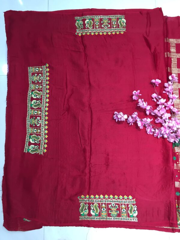 GAJISIK GHARCHOLA SAREE 0378 - Image 5