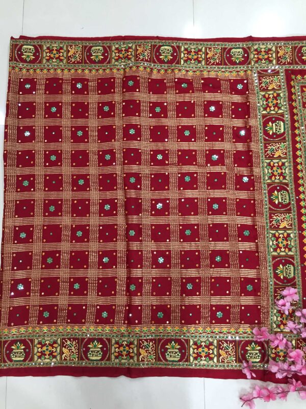 GAJISIK GHARCHOLA SAREE 0379 - Image 3