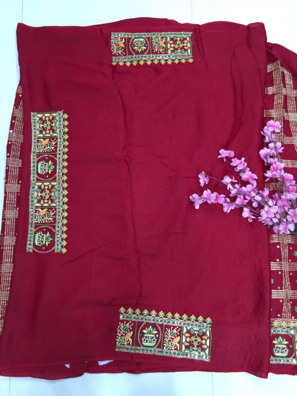 GAJISIK GHARCHOLA SAREE 0379 - Image 5