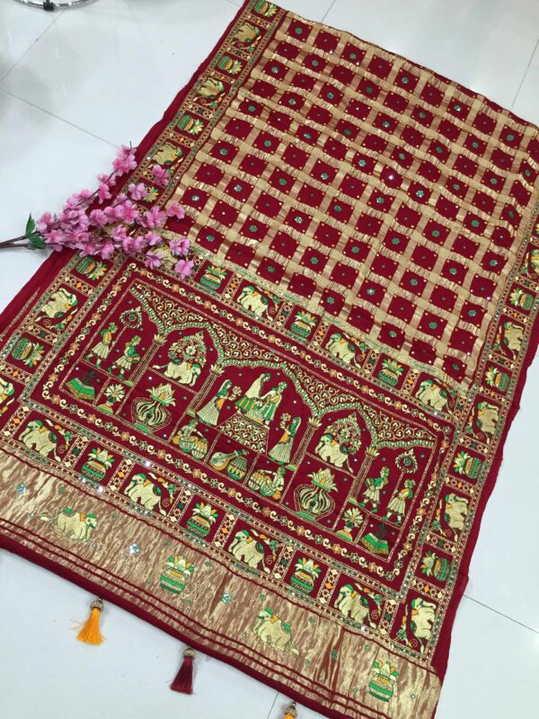GAJISIK GHARCHOLA SAREE 0380 - Image 2