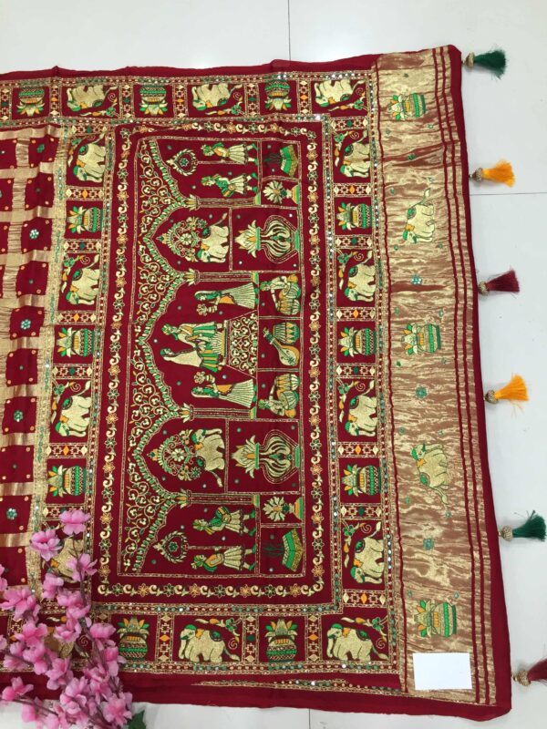 GAJISIK GHARCHOLA SAREE 0380 - Image 3