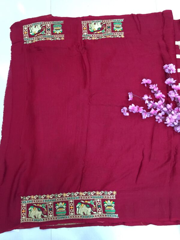 GAJISIK GHARCHOLA SAREE 0380 - Image 5