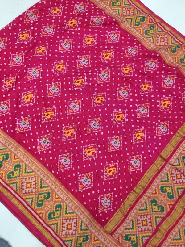 DOLA SILK BANDHANI SAREE 0386 - Image 2