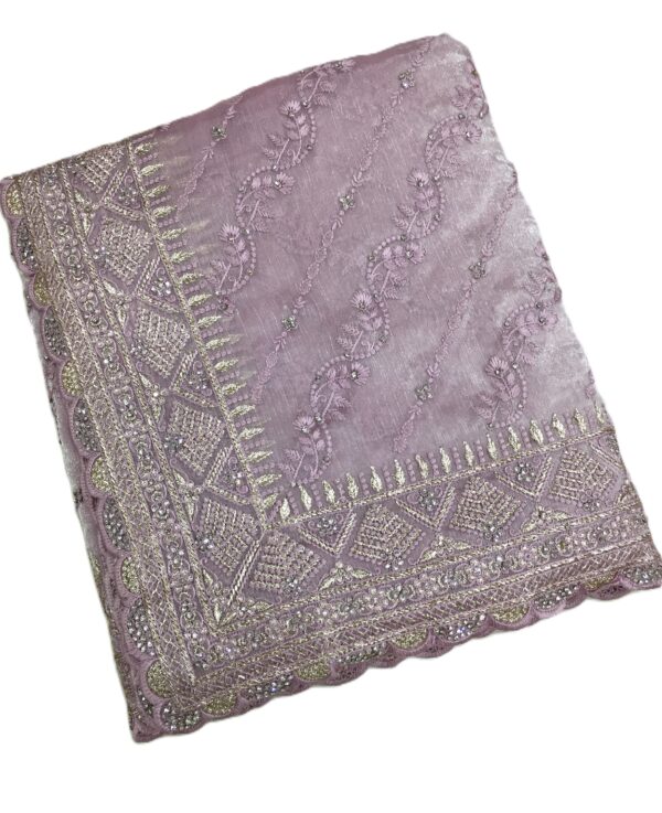 ORGANZA SILK SAREE LIGHT LAVENDER