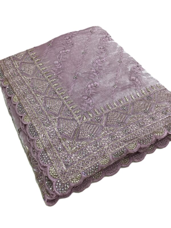 ORGANZA SILK SAREE LIGHT LAVENDER