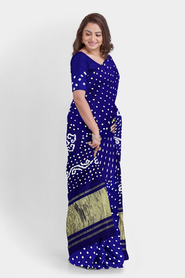 BANDHANI SAREE ART GAJI SILK PINK - Image 6