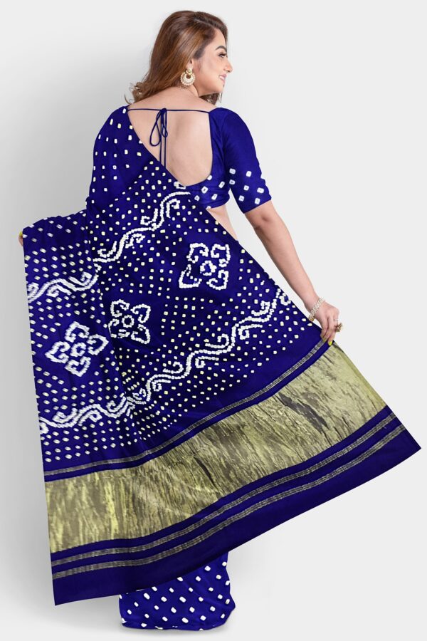 BANDHANI SAREE ART GAJI SILK PINK - Image 7