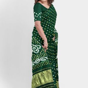 GREEN BANDHANI SAREE