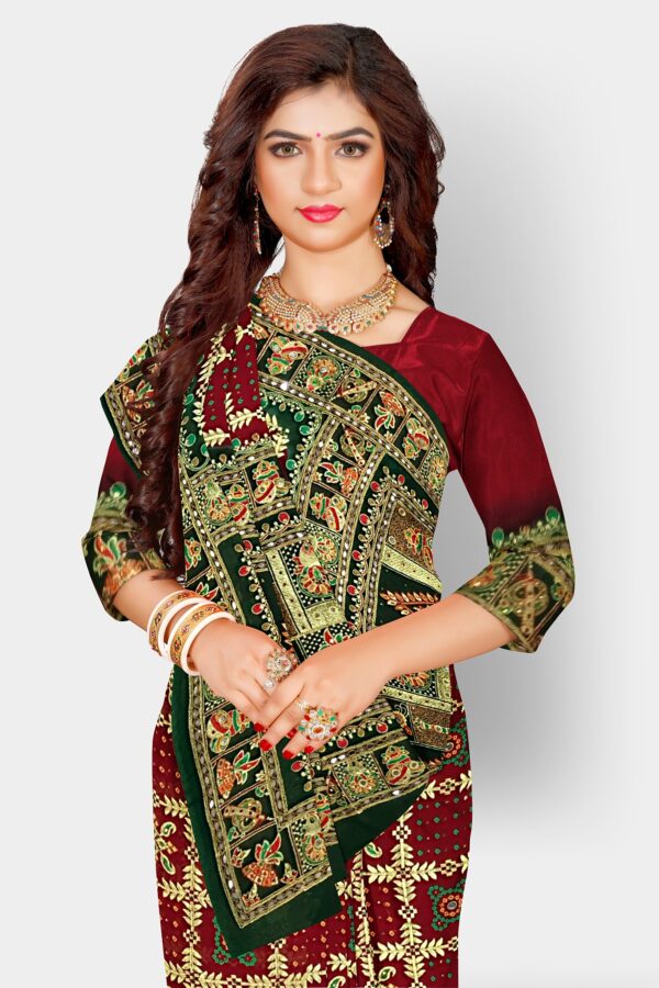 GHARCHOLA SAREE CHIFFON SILK - Image 2