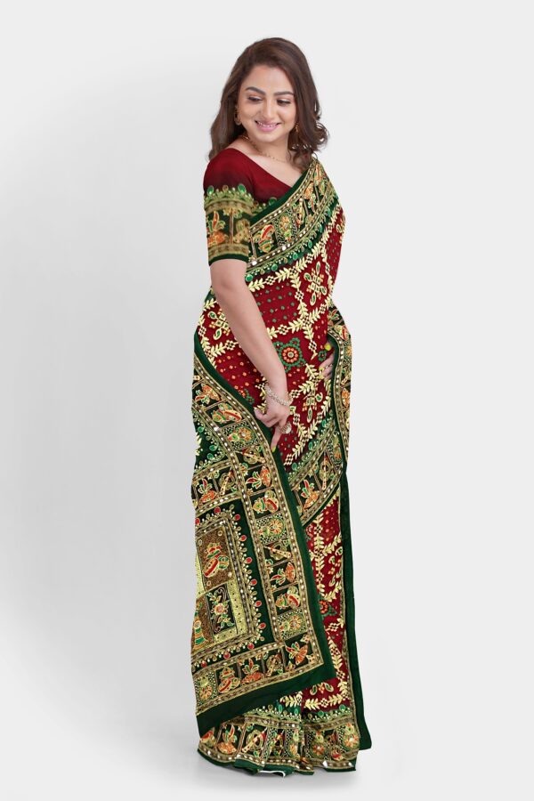 GHARCHOLA SAREE CHIFFON SILK - Image 3