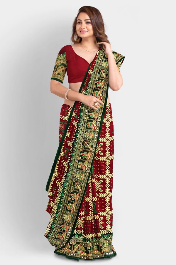 GHARCHOLA SAREE CHIFFON SILK - Image 5