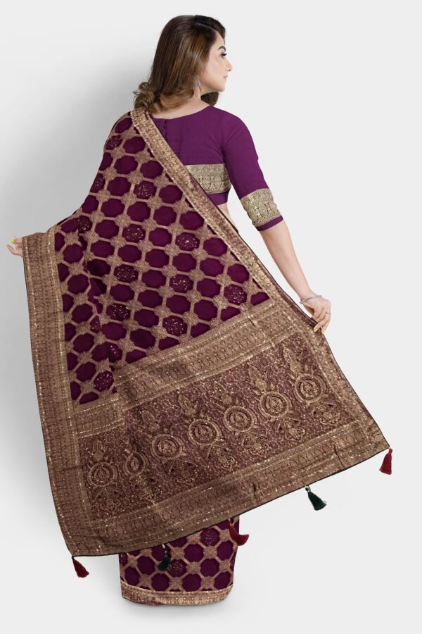 DOLA SILK SAREE PISTA GREEN - Image 13