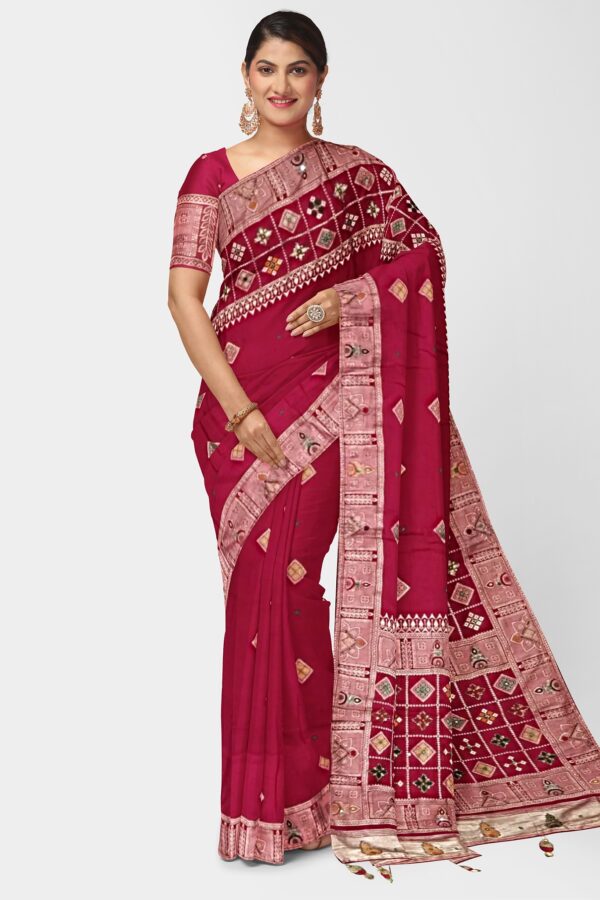 DOLA SILK SAREE PINK