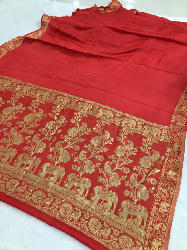 Exquisite Gala Border Gaji Silk Saree